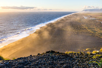 Black sand beach below from Dyrhólaey Promontory