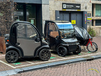 Novel Transportation in City Known For Bicycles.