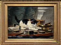 Rijksmuseum Painting "Cat at Play" - Henriette Ronner-Knip 1878